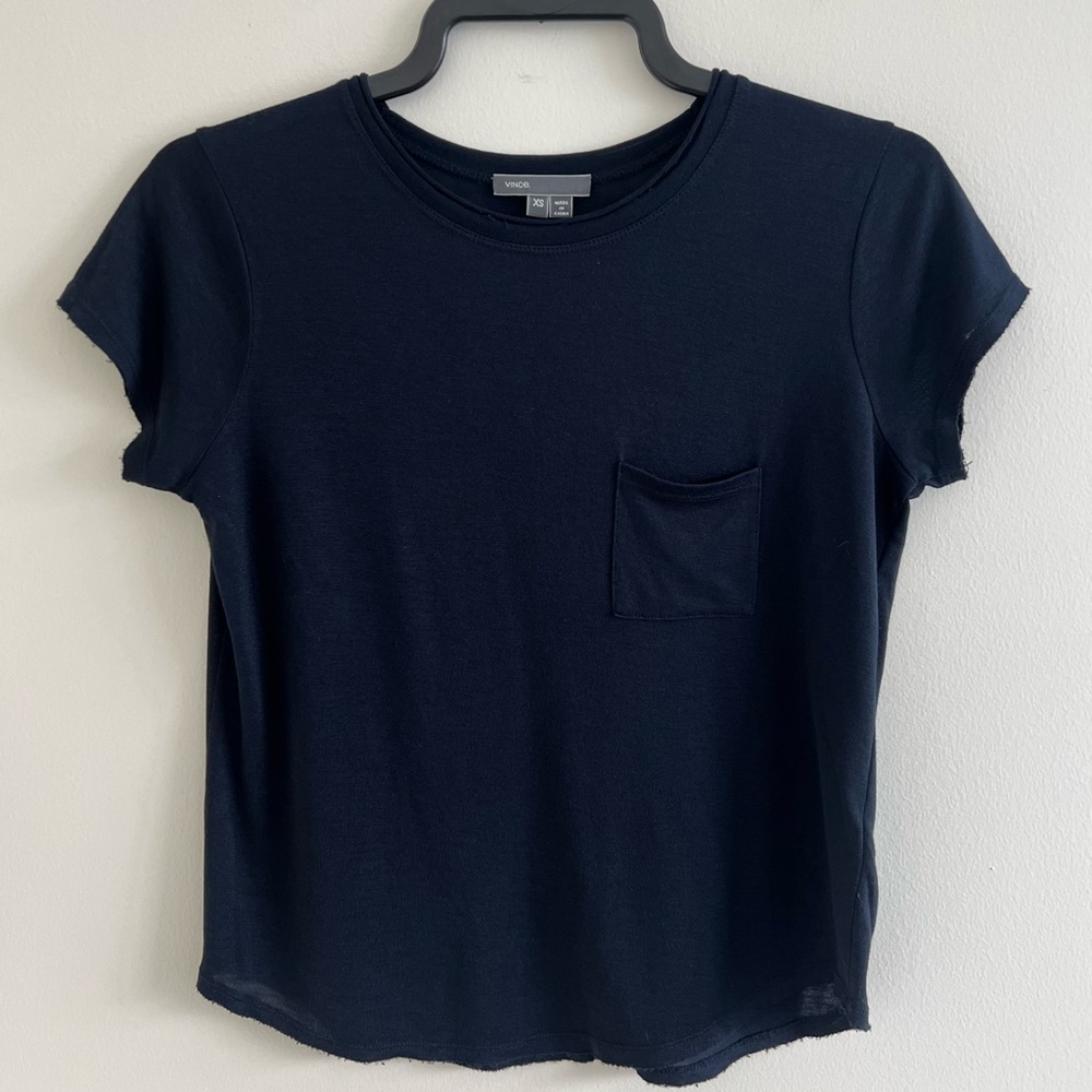 Vince Raw Edge Pocket Tee
